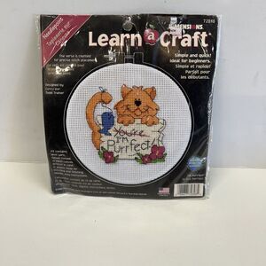 Dimensions Learn‎ A Craft Needlepoint Kit You're I'm Purrfect Cat #72898